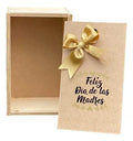 Caja Tapa Corrediza Madera Regalo Día De La Madre 25x15x9cm Madera Día De La Madre
