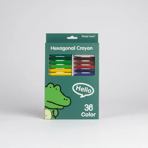 Crayón Tiza Pastel Al Oleo Hexagonal X 36 Colores Surtido
