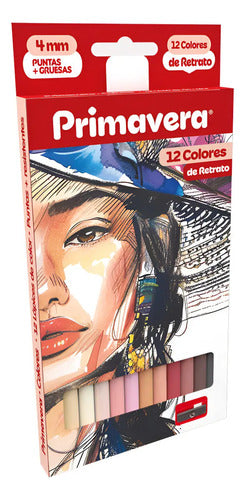 Lápices De Color Primavera Retrato X 12 Multicolor Punta 4mm