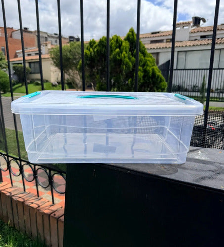 Caja Organizadora Transparente 40x26x13cm - 10 Litros Transparente Rattán