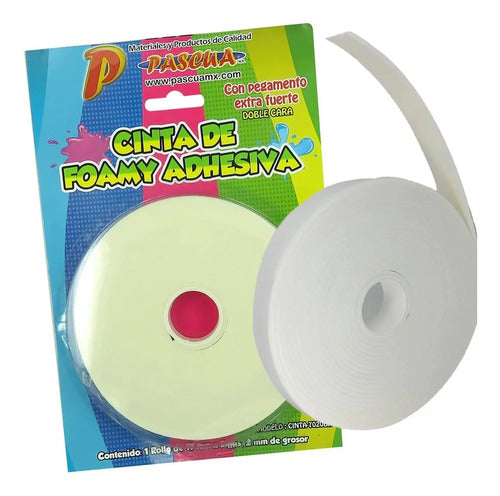 Cinta Adhesiva Doble Faz Foami 18mm X 2 Metros
