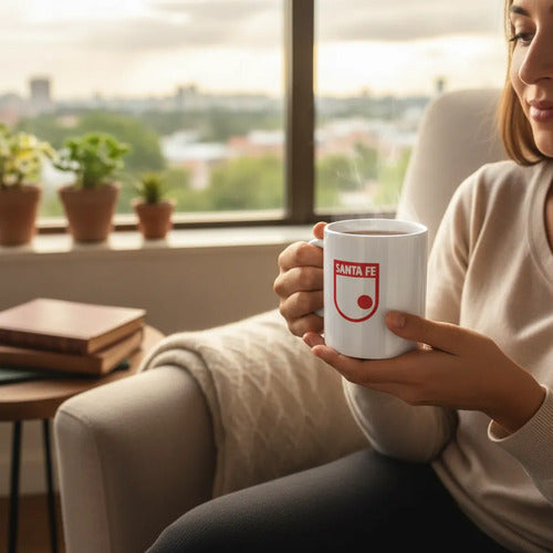 Mug Pocillo Taza De Independiente Santafé Blanco Santa Fe