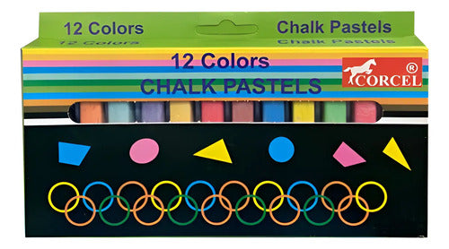 Tiza Pastel X 12 Colores Pastel