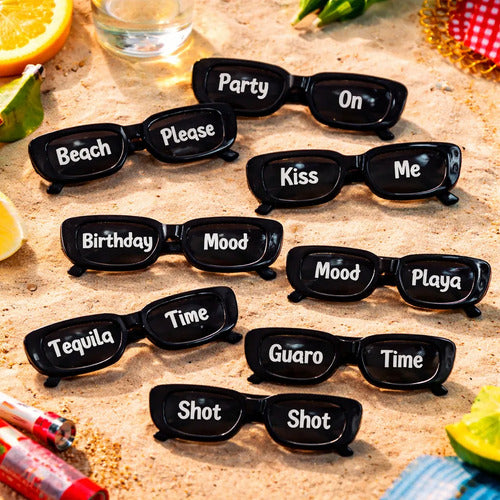 Gafas Personalizadas Para Fiestas O Eventos X 10 Unidades Negro Fiestas