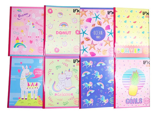 Cuaderno Stickers Cosido Cuadriculado 100 Hjs X 6 Unidades