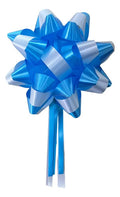 Moños Adorno Azul/blanco Virgen Del Carmen 15cm -10 Unidades