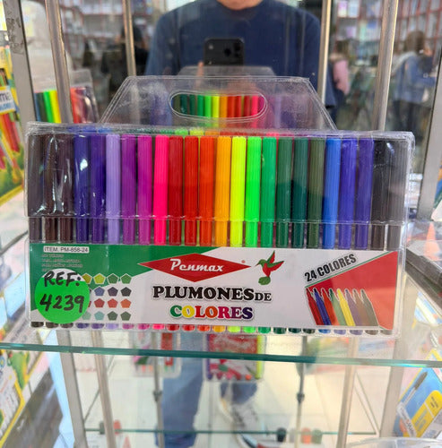 Plumones Para Colorear Penmax - 24 Colores Surtido