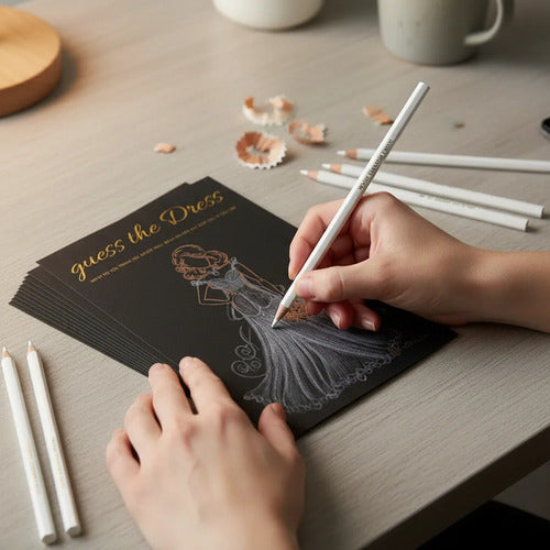 Set Recordatorio  Juego Despedida De Soltera Dibujar X10 Pcs