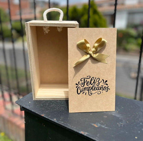 Cajas En  Madera Para Regalo De Feliz Cumpleaños