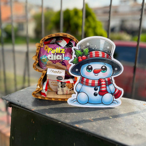 Regalo Ancheta Navidad Muñeco De Nieve