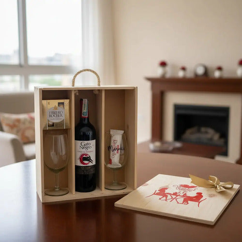 Ancheta Regalo San Valentín Vino Y Copa