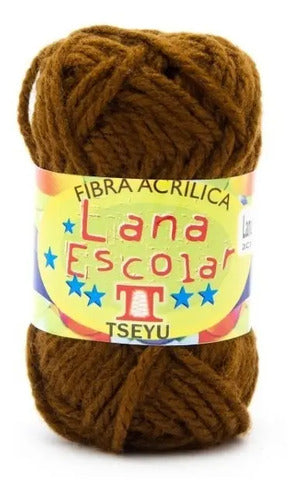 Lana Escolar Acrílica Cafe 16 Gr - 2 Unidades Marrón