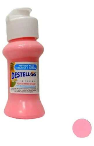 Pintura Cerámica Y Madera Destellos Color A Elección X 3 Und