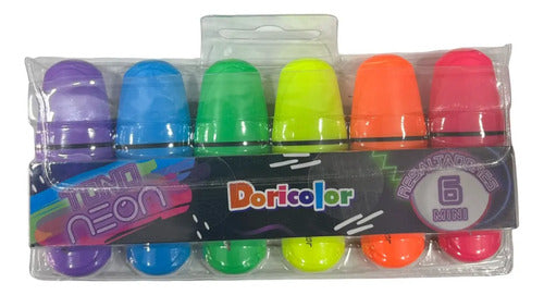 Resaltadores Mini Neón Doricolor X 6 Colores