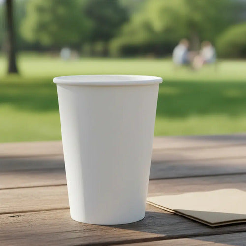 Vaso Cartón Desechable Grande Blanco 22oz - 650 Ml X 75 Und Blanco