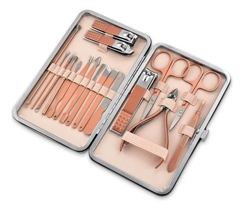 Kit Manicure Pedicure Profesional Uñas X 18 Pcs