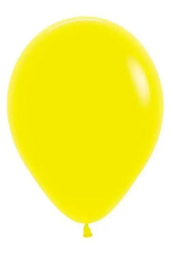 Globo Bomba Metalizado Color Amarillo R12 X 50 Und