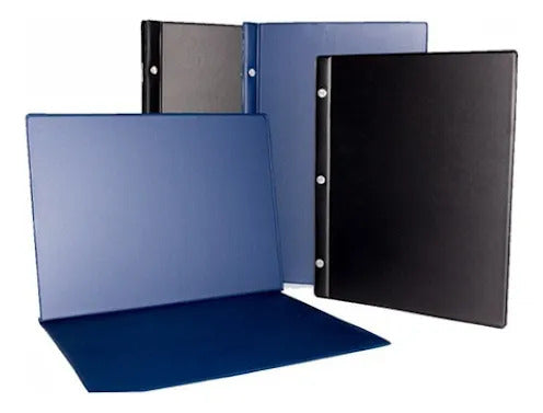 Pasta Catalogo 3 Tornillos Oficio Negro/azul X 45 Unidades Azul/negro