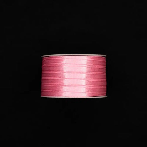 Cinta Rosado Medio Raso Tela Satín Moños 100 Mts X 7mm Verde