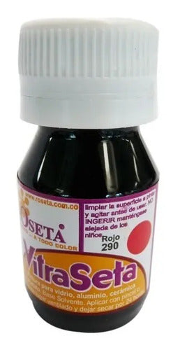 Vitraseta Roseta 30ml Color Rojo