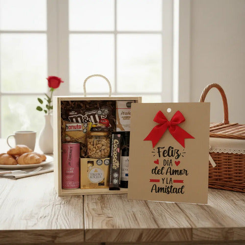 Regalo Con Vino Amor Y Amistad