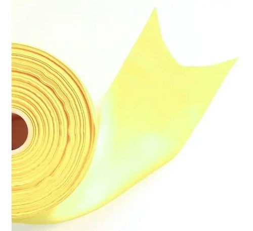 Cinta Amarillo Raso Tela Satín Moños 25 Mts X 3.5 Cm  Amarillo