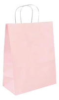 Bolsa Papel Rosada Kraft Manija 25x20x12cm - 20 Unidades Rosa Claro Bolsa Manija