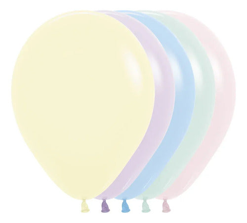 Globo Bomba Colores Pastel R12 X 50 Und Pastel