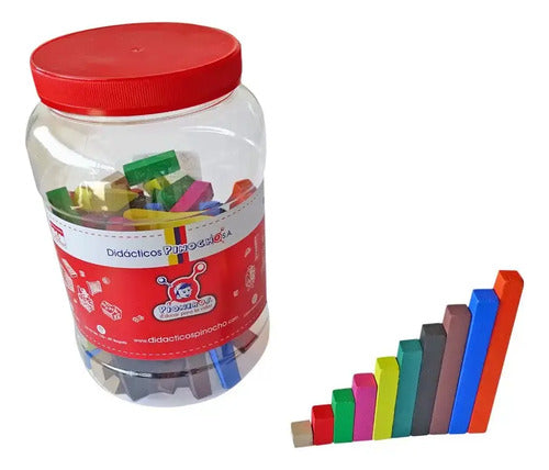 Regleta Matemática Cuisenaire Madera X 100 Piezas