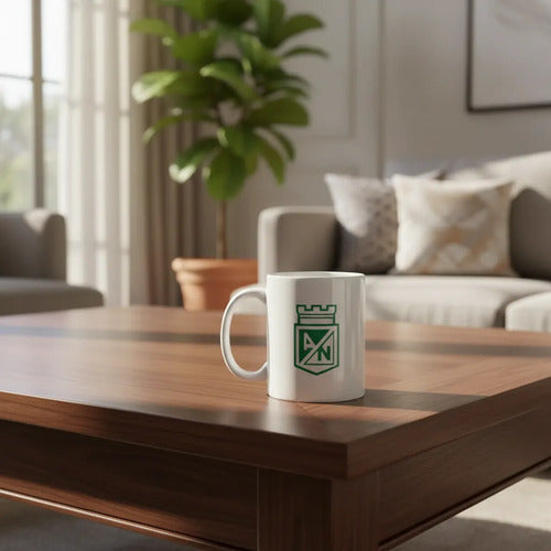 Mug Pocillo Taza De Atlético Nacional Blanco Nacional