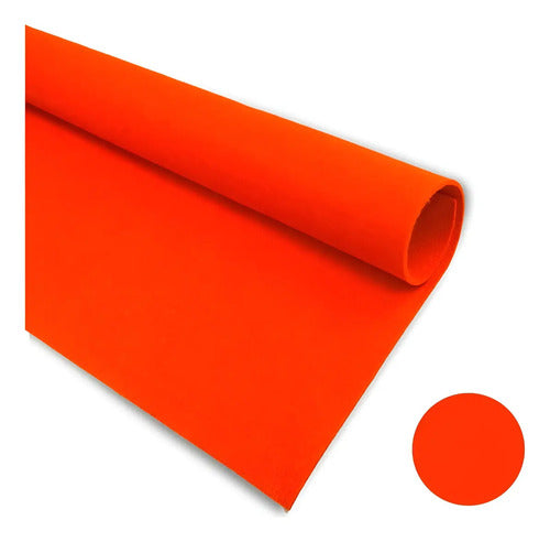 Tela De Fieltro Naranja 100 X 70 Cm Naranja