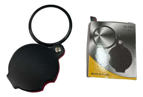 Lupa Portatil Con Estuche Cuero Sintetico 60mm