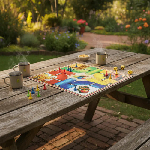 Parques De 4 Puestos Plegable En Cartón Con Fichas