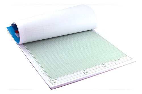 Block Papel Milimetrado Oficio 25 Hojas X 3 Pcs Blanco