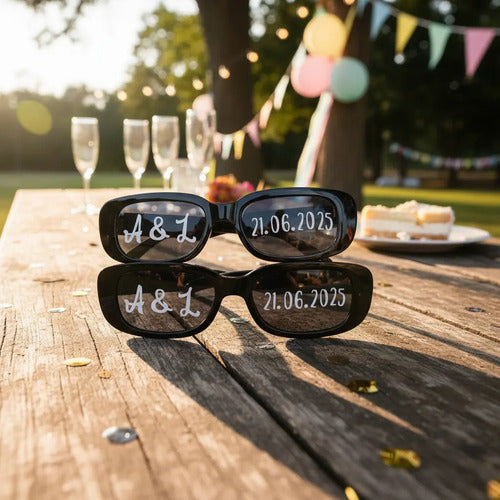 Gafas Personalizadas Boda Matrimonio X 2 Unidades