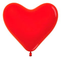 Globo Bomba Forma Corazón Rojo R12 - 50 Unidades Rojo