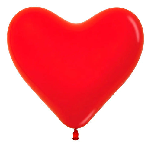 Globo Bomba Forma Corazón Rojo R12 - 50 Unidades Rojo