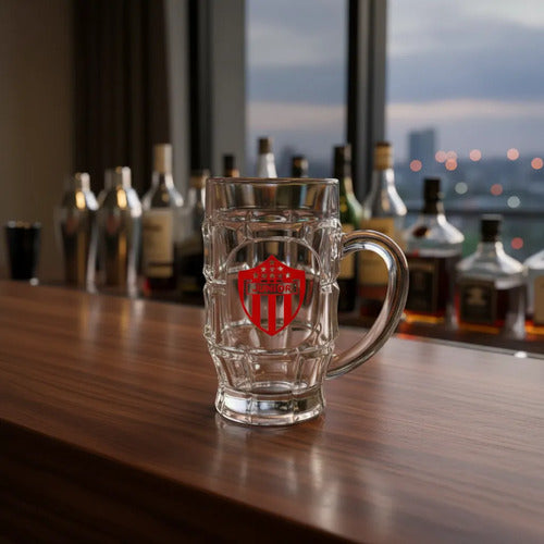 Vaso Cervecero Escudo Junior De Barranquilla Rojo