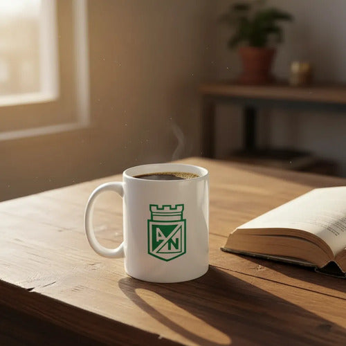 Mug Pocillo Taza De Atlético Nacional Blanco Nacional