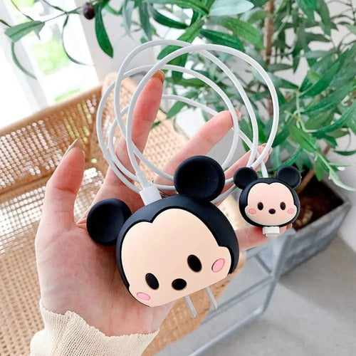 Protector Para Cable Mickey Mouse iPhone  Rojo