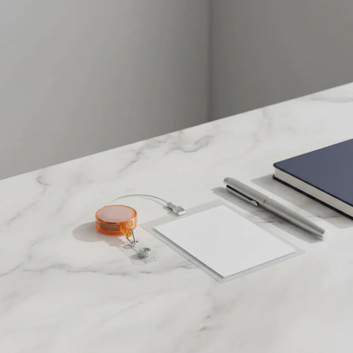 Yoyo Retráctil Porta Carnet Naranja X 12 Unidades Naranja Claro