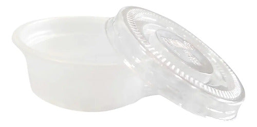 Copa Plastica Souffle Con Tapa 3 Oz/90ml - 100 Unidades Traslúcido