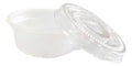 Copa Plastica Souffle Con Tapa 3 Oz/90ml - 100 Unidades Traslúcido