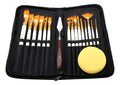 Kit Para Pintar Pinceles Con Estuche X 17 Piezas  Amarillo