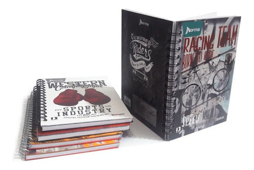 Cuaderno Pequeño Argollado Norma 100 Hojas X 12 Unidades