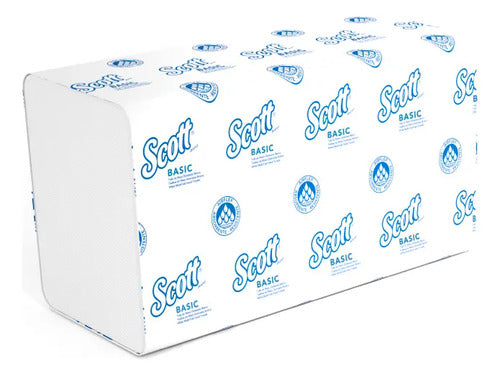 Toalla De Manos Scott Basic Doblada Blanca 150 Toallas