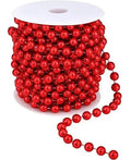 Rollo De Perlas Decorativas Rojo 9 Metros X 8 Mm