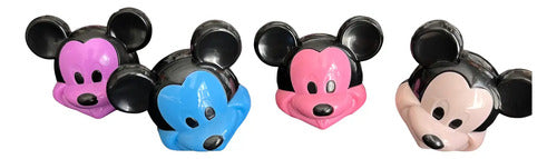 Tajalapiz Sacapuntas Con Deposito Mickey X 6 Unidades  Negro