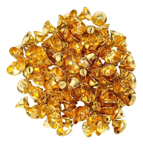 Campana Pequeña Decorativa Dorada 2cm X 24 Unidades
