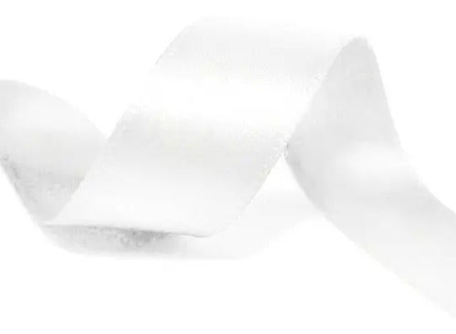 Cinta Blanco Raso Tela Satín Moños 25 Mts X 3.5 Cm  Blanco